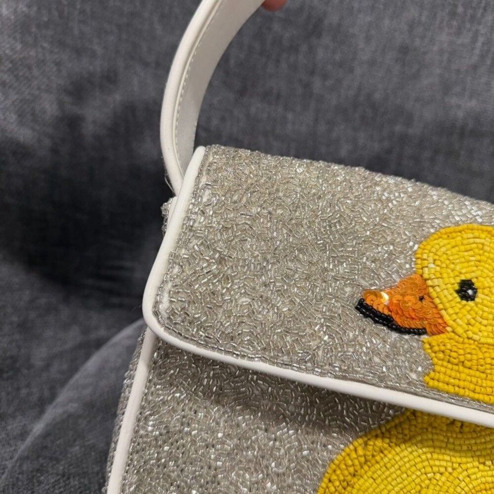 STAUD Tommy Beaded Floral Shoulder Bag Ducks Not in a Row - Picture 11 of 14